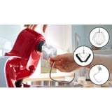 Bosch Serie 4 MUM5X720 robot de cuisine 1000 W 3,9 L Rouge, Argent Balances intégrées Rouge/Argent, 3,9 L, Rouge, Argent, Tactile, 2,7 kg, 1,1 m, 4 disques