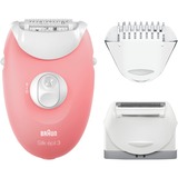 Braun Silk-épil 3 81683691 épilateur 20 pince(s) Rose, Blanc, Appareil à épiler Rose/Blanc, Rose, Blanc, 20 pince(s), Arrière de la cuisse, Bikini, Cuisse avant, Intérieur des avant-bras, Extérieur de la cuisse,..., Allemagne, 1 SensoFoil, Om hygiënische redenen raden wij af het apparaat te delen met andere...