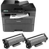 Brother MFC-L2827DWXL imprimante multifonction Laser A4 1200 x 1200 DPI 32 ppm Wifi Gris foncé, Laser, Impression mono, 1200 x 1200 DPI, A4, Impression directe, Noir, Gris