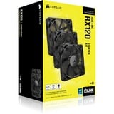 Corsair iCUE LINK RX120 Starter kit ventilateurs de boîtier Noir, 3 pièces, 120 x 120 x 25 mm, PWM