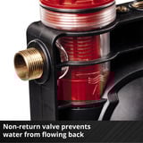 EINHELL Pompe de jardin automatique sans fil AQUINNA 36/38 F LED AUTOMATIC, 36Volt (2x18V) Rouge/Noir