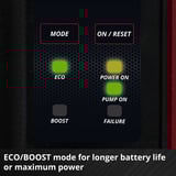 EINHELL Pompe de jardin automatique sans fil AQUINNA 36/38 F LED AUTOMATIC, 36Volt (2x18V) Rouge/Noir