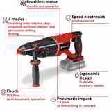 EINHELL TP-HD 18/26 D Li BL - Solo, 4514270, Marteau piqueur Noir/Rouge