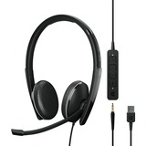 EPOS ADAPT 165 USB II, Casque/Écouteur Noir