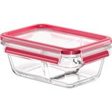 Emsa CLIP & CLOSE N1040700 boîte hermétique alimentaire Rectangulaire 0,8 L Transparent 1 pièce(s) Transparent/Rouge, Boîte, Rectangulaire, 0,8 L, Transparent, Verre, 420 °C