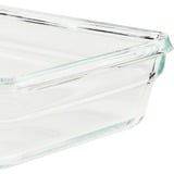 Emsa CLIP & CLOSE N10407 Rectangulaire Boîte 0,8 L Transparent 1 pièce(s) Transparent/Rouge, Boîte, Rectangulaire, 0,8 L, Transparent, Verre, 420 °C