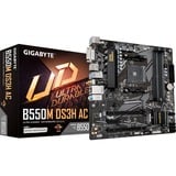 GIGABYTE B550M DS3H AC Carte mère - Processeurs AMD Ryzen 5000, VRM 5+3 phases, jusqu'à 4733 MHz DDR4, 1xPCIe 4.0 + 1xPCIe 3.0 M.2, Wi-Fi 5, LAN 1GbE, USB 3.2 Gen 1 carte mère socket AM4 VRM 5+3 phases, jusqu'à 4733 MHz DDR4, 1xPCIe 4.0 + 1xPCIe 3.0 M.2, Wi-Fi 5, LAN 1GbE, USB 3.2 Gen 1, AMD, Emplacement AM4, AMD Ryzen 3000 Series, AMD Ryzen 4000 Series, AMD Ryzen 5000 Series, Emplacement AM4, DDR4-SDRAM, 128 Go