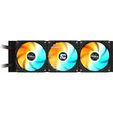 GIGABYTE GAMING 360 Refroidisseur Liquide pour CPU - 3x120 mm Ventilateurs ARGB, Mécanisme d'emboîtement coulissant, DAISY-CHAIN, Compatible Intel LGA 1851 et AMD AM5, Watercooling Noir, Mécanisme d'emboîtement coulissant, DAISY-CHAIN, Compatible Intel LGA 1851 et AMD AM5, Refroidisseur de liquide tout-en-un, 12 cm, Noir