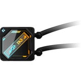 GIGABYTE GAMING 360 Refroidisseur Liquide pour CPU - 3x120 mm Ventilateurs ARGB, Mécanisme d'emboîtement coulissant, DAISY-CHAIN, Compatible Intel LGA 1851 et AMD AM5, Watercooling Noir, Mécanisme d'emboîtement coulissant, DAISY-CHAIN, Compatible Intel LGA 1851 et AMD AM5, Refroidisseur de liquide tout-en-un, 12 cm, Noir