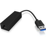 ICY BOX IB-AC501a Ethernet 1000 Mbit/s, Adaptateur Noir, Avec fil, USB, Ethernet, 1000 Mbit/s, Noir