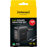Intenso Intenso Power Adapter W100ACC GaN + C520C Câble, Chargeur Noir