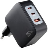 Intenso Intenso Power Adapter W100ACC GaN + C520C Câble, Chargeur Noir