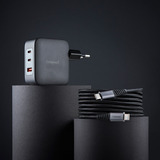 Intenso Intenso Power Adapter W100ACC GaN + C520C Câble, Chargeur Noir