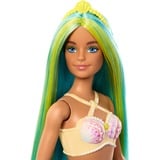 Mattel Barbie - Poupée sirène aux cheveux bleus et jaunes et turquoise Turquoise