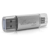 MediaRange Clé USB combo 512 GB Argent/transparent