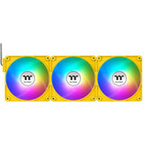 Thermaltake Ventilateur de refroidissement PC CT120 EX Reverse ARGB Sync Bourdon ventilateurs de boîtier Jaune, 3 pièces, 120 x 120 x 25 mm, PWM