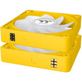 Thermaltake Ventilateur de refroidissement PC CT120 EX Reverse ARGB Sync Bourdon ventilateurs de boîtier Jaune, 3 pièces, 120 x 120 x 25 mm, PWM