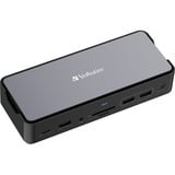 Verbatim CDS-15S Avec fil USB 3.2 Gen 1 (3.1 Gen 1) Type-C Noir, Gris, Station d'accueil Aluminium/Noir, Avec fil, USB 3.2 Gen 1 (3.1 Gen 1) Type-C, 100 W, 3,5 mm, 1000 Mbit/s, Noir, Gris