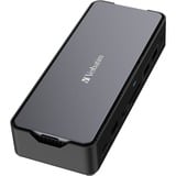 Verbatim CDS-15S Avec fil USB 3.2 Gen 1 (3.1 Gen 1) Type-C Noir, Gris, Station d'accueil Aluminium/Noir, Avec fil, USB 3.2 Gen 1 (3.1 Gen 1) Type-C, 100 W, 3,5 mm, 1000 Mbit/s, Noir, Gris