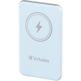 Verbatim Charge 'n' Go Lithium Polymère (LiPo) 5000 mAh Recharge sans fil Bleu, Powerbank Bleu clair, 5000 mAh, Lithium Polymère (LiPo), Quick Charge 3.0, Recharge sans fil, Bleu