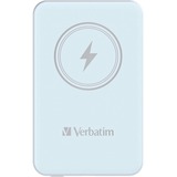 Verbatim Charge 'n' Go Lithium Polymère (LiPo) 5000 mAh Recharge sans fil Bleu, Powerbank Bleu clair, 5000 mAh, Lithium Polymère (LiPo), Quick Charge 3.0, Recharge sans fil, Bleu