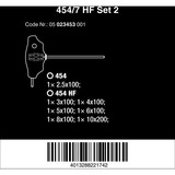 Wera Set 454/7 HF 2 tournevis à manche transversal + support, 7 pièces Noir/Vert