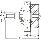 fischer HM 6x65 S, Cheville Argent