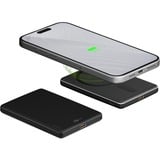 goobay Powerbank magnétique sans fil de 5 000 mAh Noir, 1x USB-C + Chargement sans fil, Power Delivery