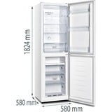 gorenje NRK418ECW4 Pose libre 256 L E Blanc, Combination Réfrigérateur / congélateur Blanc, 256 L, No Frost (réfrigérateur), SN-ST, 5 kg/24h, E, Blanc