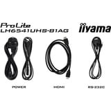 iiyama ProLite LH6541UHS-B1AG, Affichage public Noir brillant