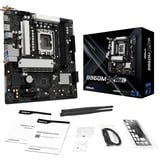 ASRock B860M-X WiFi carte mère socket 1851 Noir/Argent, RAID, 2.5 Gb-LAN, WLAN, BT, Sound, µATX