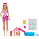  Barbie Chiot Pool Party - Aloha Blonde, Poupée 