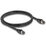 DeLOCK Câble réseau RJ-45 S/FTP Cat.8.1 Noir, 1 mètre