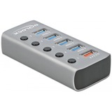 DeLOCK Hub USB 3.2 Gen 1 avec 4 ports Gris