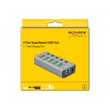 DeLOCK Hub USB 3.2 Gen 1 avec 4 ports Gris