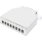 Digitus Boîte de raccordement pour rail DIN pour 8 coupleurs LC/DX 