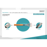 Digitus Câble d'installation professionnel Cat.7 S/FTP simplex, Cca Orange