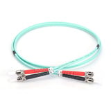 Digitus Câble de raccordement LWL, duplex, connecteur ST > ST, multimode OM3 Turquoise