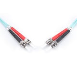 Digitus Câble de raccordement LWL, duplex, connecteur ST > ST, multimode OM3 Turquoise