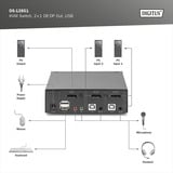 Digitus Commutateur KVM DisplayPort 2x1, Switch KVM Noir