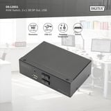 Digitus Commutateur KVM DisplayPort 2x1, Switch KVM Noir