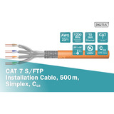Digitus Câble d'installation professionnel Cat.7 S/FTP simplex, Cca Orange