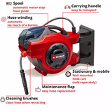 EINHELL Enrouleur de tuyau à batterie Power X-Change GE-HR 18/30 Li-Solo, 18 Volt, Dévidoir Rouge
