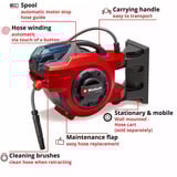 EINHELL GE-HR 18/30 Li-Solo, 4173770, Dévidoir Rouge