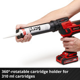 EINHELL Pistolet sans fil Power X-Change TE-SG 18/10 Li - Solo, Pistolet à calfeutrer Rouge/Noir, Batterie et chargeur non inclus