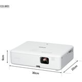 Epson CO-W01 3000 ANSI lumens 3LCD WXGA (1200x800) Noir, Blanc, Projecteur LCD Blanc, 3000 ANSI lumens, 3LCD, WXGA (1200x800), 16:10, 635 - 9601,2 mm (25 - 378"), 0,9 - 10,4 m