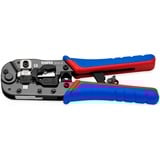 KNIPEX Pince à sertir pour connecteurs Western Bleu/Rouge