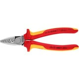 KNIPEX Pince à sertir pour embouts de câble ête polie, poignées isolées avec gaines bi-matière, certifiées VDE