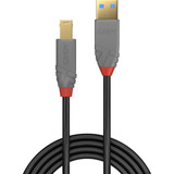 Lindy Câble USB 3.2 type A vers B, Anthra Line Gris