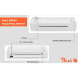 Peach Peach 2 en 1 Plastifieuse A4 Plug & Play 